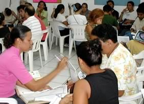 students during our seminar - reviewing materials 