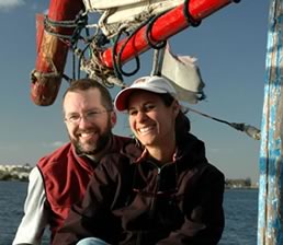 on a falukah boat on the Nile (Cairo)