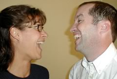 Tim and Annette enjoying a good laugh