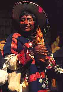 Chamula indian man with posh